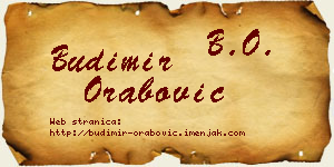 Budimir Orabović vizit kartica